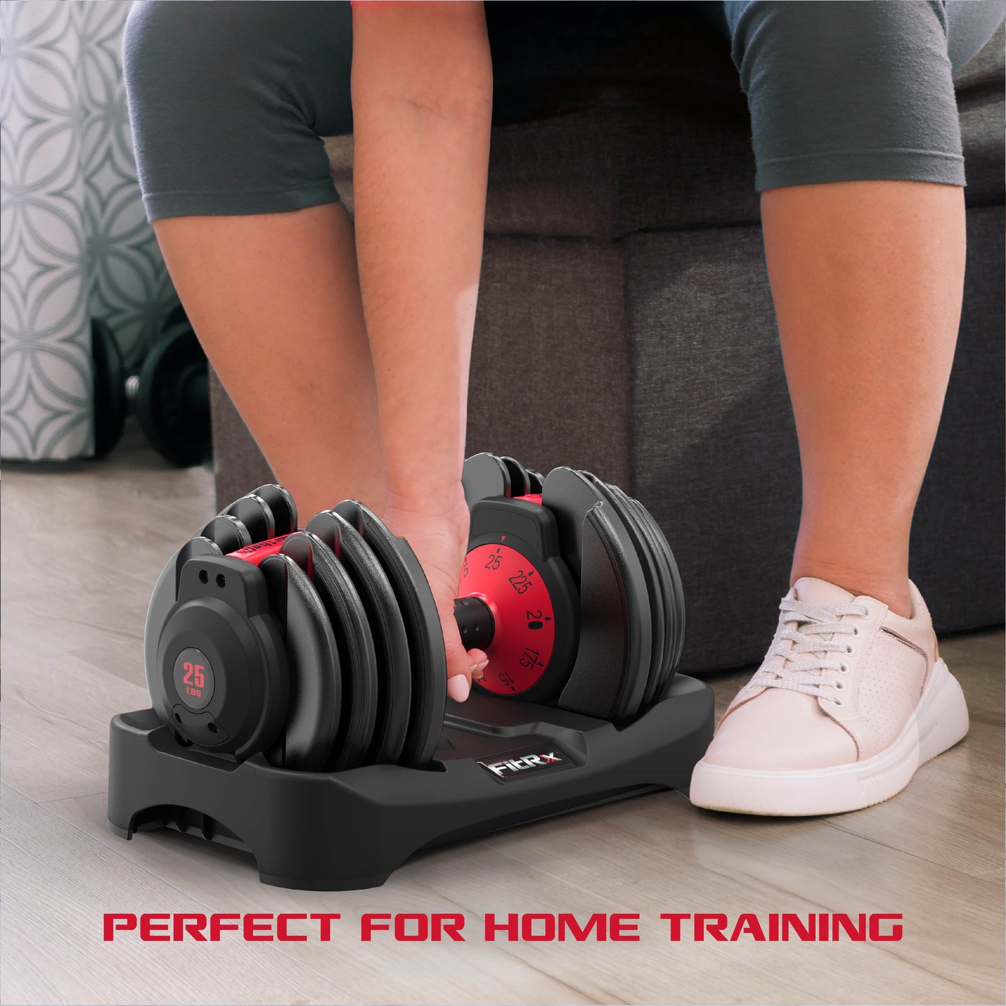 Adjustable Dumbbells 2-Pack, 25Lb Smartbell Dumbbell Set with 9-In-1 Quick-Select Weights, 2.5Lb Increments for Home Gym